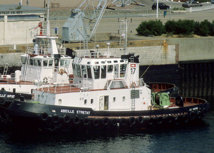 Photograph of the vessel  Abeille Etretat pictured at Le Havre on 15th August 1997
