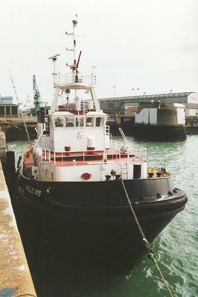 Photograph of the vessel  Abeille No. 9 pictured in Le Havre on 6th March 1994