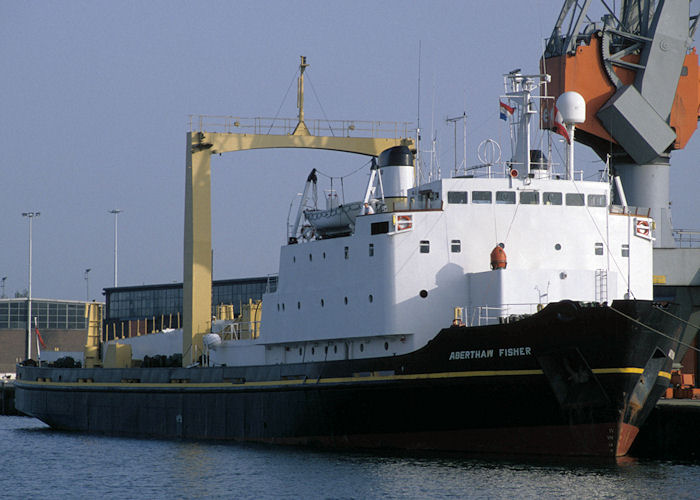Photograph of the vessel  Aberthaw Fisher pictured in Prins Johan Frisohaven, Rotterdam on 27th September 1992