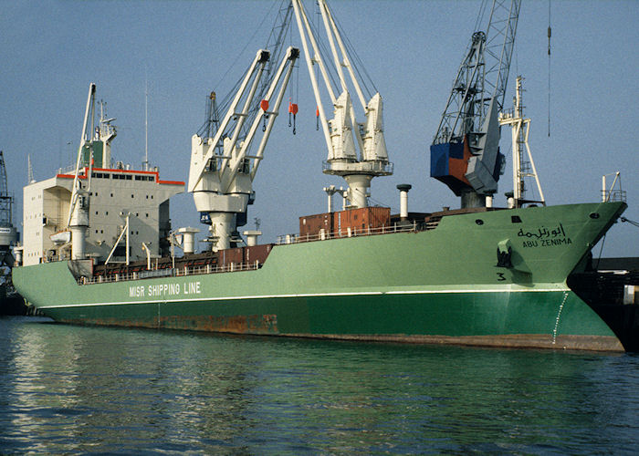 Photograph of the vessel  Abu Zenima pictured in Merwehaven, Rotterdam on 27th September 1992