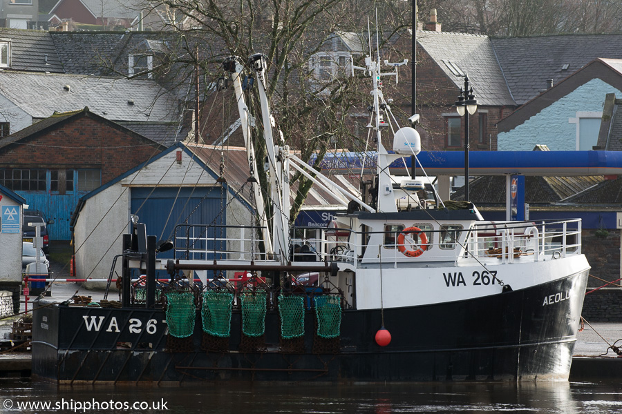 Photograph of the vessel fv Aeolus pictured at Kirkcudbright on 24th January 2015