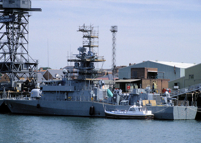 Photograph of the vessel QENS Al Udeid pictured fitting out at Woolston on 21st July 1996