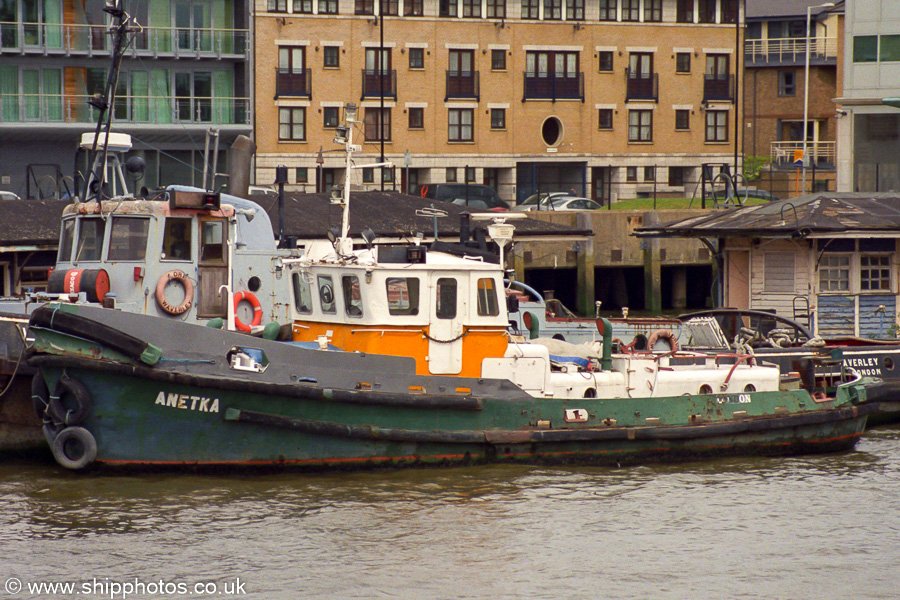 Photograph of the vessel  Anetka pictured in London on 3rd May 2003