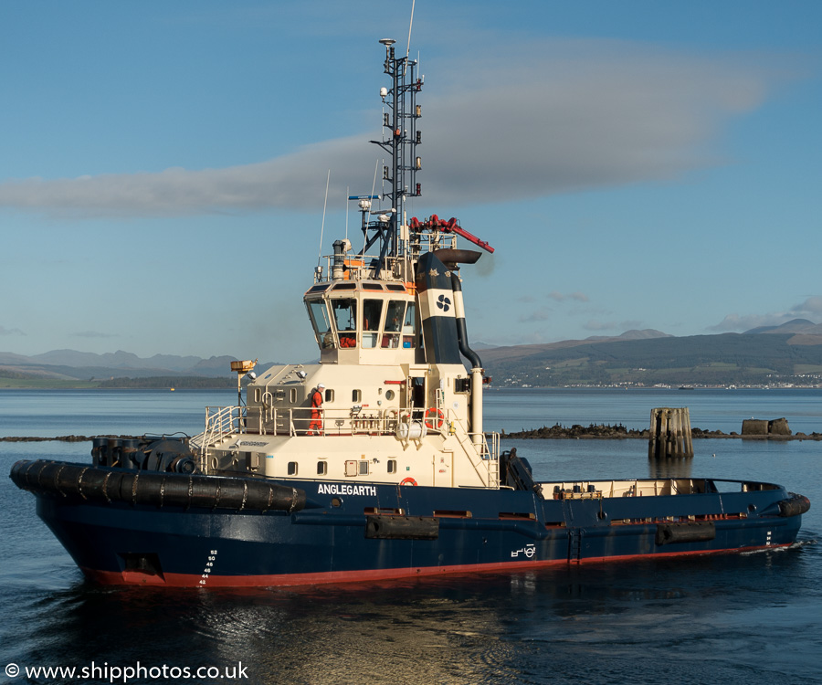 Photograph of the vessel  Anglegarth pictured at James Watt Dock, Greenock on 9th October 2016