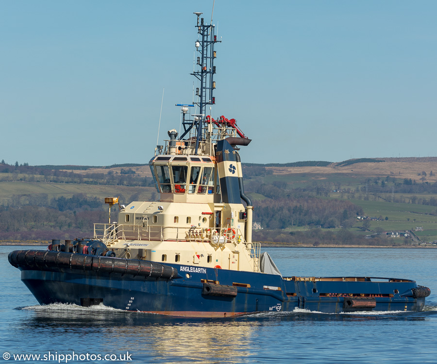 Photograph of the vessel  Anglegarth pictured passing Greenock on 26th March 2017