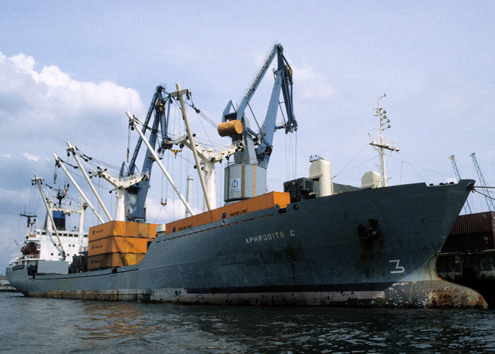 Photograph of the vessel  Aphrodite C pictured in Hamburg on 27th May 1998