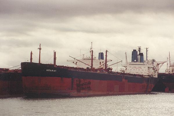 Photograph of the vessel  Ararat pictured laid up on Southampton Water on 16th August 1992