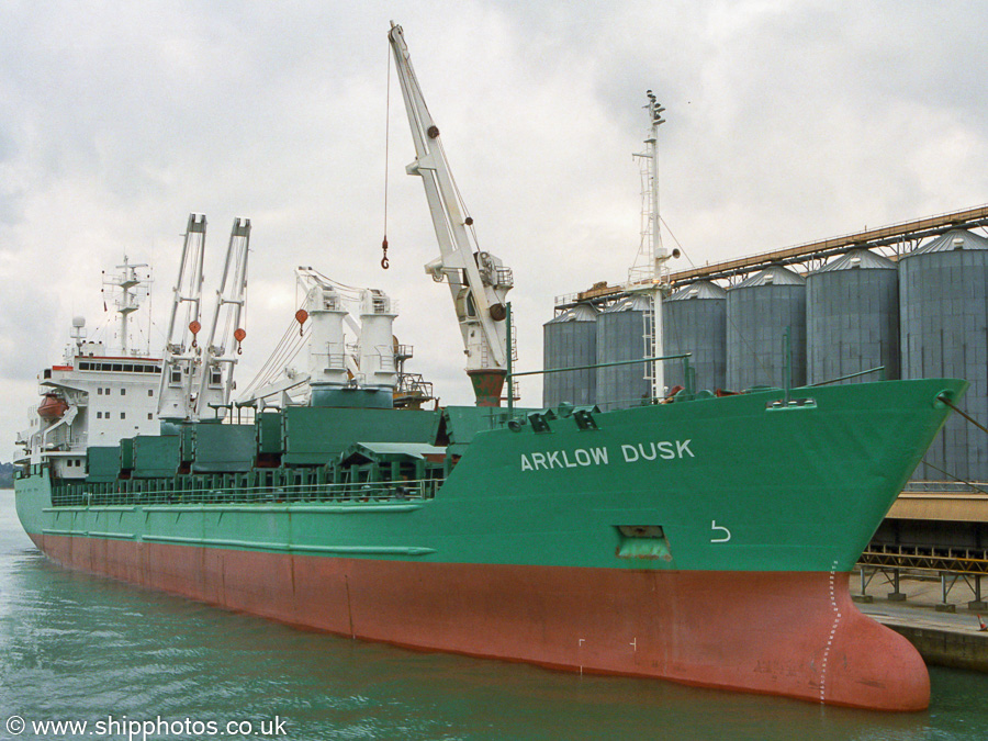 Photograph of the vessel  Arklow Dusk pictured in Ocean Dock, Southampton on 27th September 2003
