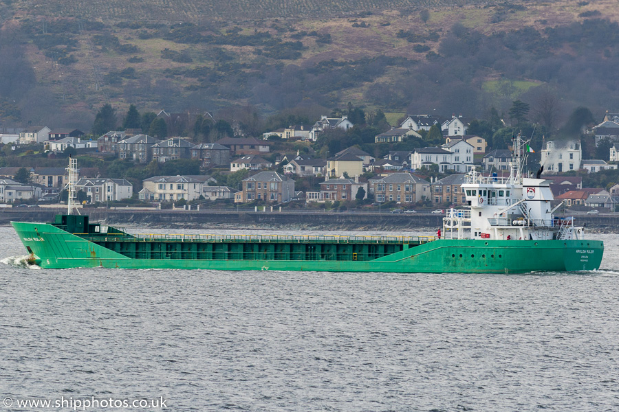 Photograph of the vessel  Arklow Ruler pictured passing Gourock on 23rd March 2017