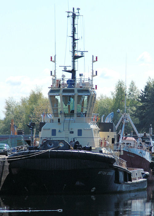 Photograph of the vessel  Ayton Cross pictured in James Watt Dock, Greenock on 8th May 2010