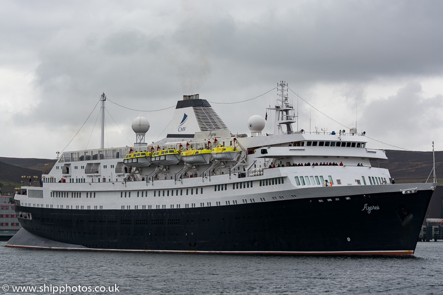 Photograph of the vessel  Azores pictured departing Lerwick on 20th May 2015