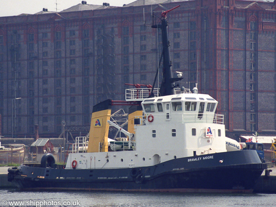 Photograph of the vessel  Bramley Moore pictured in Nelson Dock, Liverpool on 14th June 2003