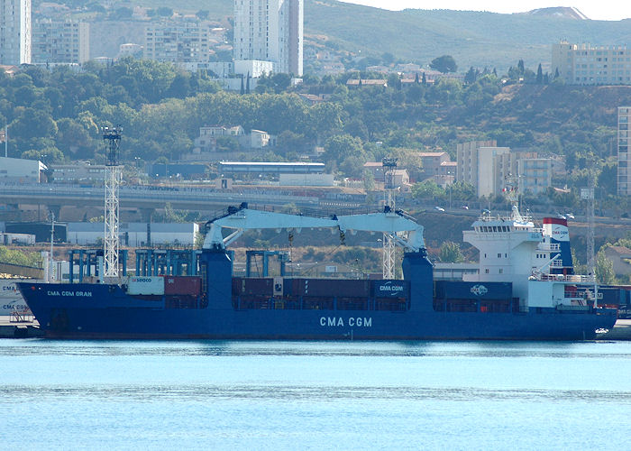 Photograph of the vessel  CMA CGM Oran pictured at Marseille on 10th August 2008