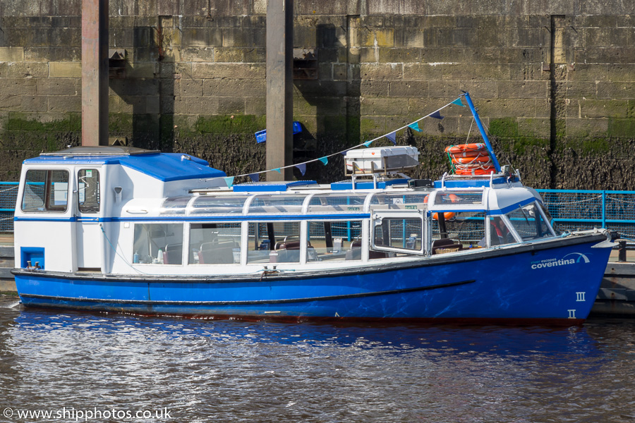 Photograph of the vessel  Coventina pictured at Newcastle-upon-Tyne on 27th August 2017