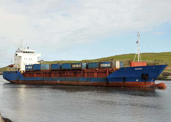 Photograph of the vessel  Daroja pictured arriving at Aberdeen on 17th April 2012