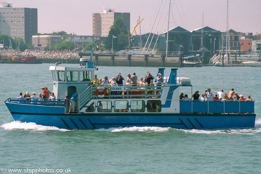 Photograph of the vessel  Diana-S pictured in Portsmouth Harbour on 24th August 2001