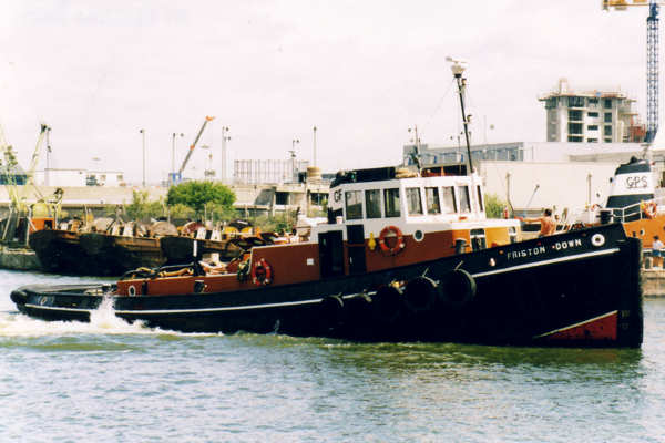 Photograph of the vessel  Friston Down pictured in West India Dock, London on 13th June 2000