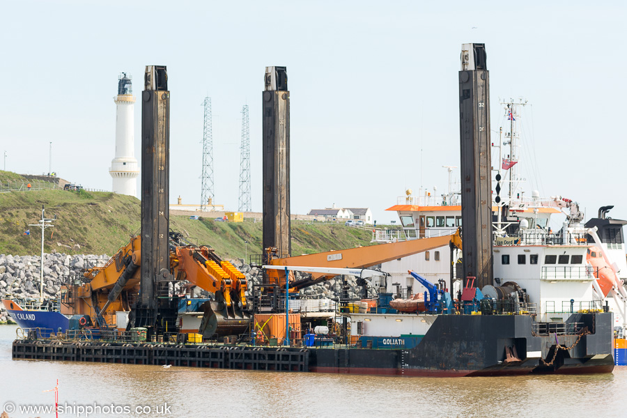 Photograph of the vessel  Goliath pictured at Nigg Bay, Aberdeen on 29th May 2019