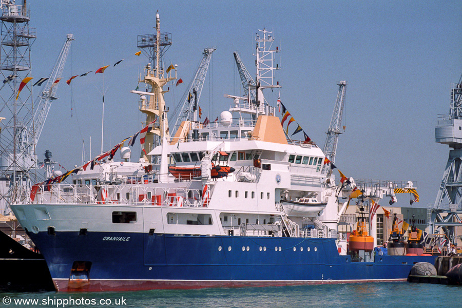 Photograph of the vessel ILV Granuaile pictured in Portsmouth on 24th August 2001