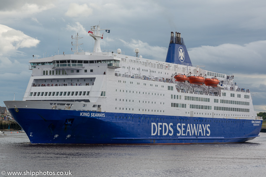 Photograph of the vessel  King Seaways pictured passing North Shields on 1st July 2017