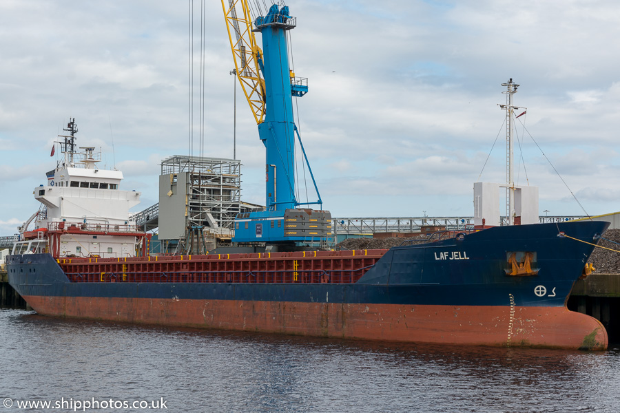 Photograph of the vessel  Lafjell pictured at Jarrow on 27th August 2017