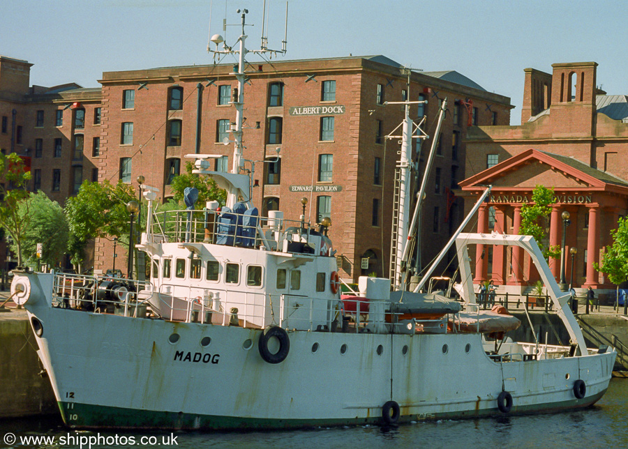Photograph of the vessel rv Madog pictured in Canning Dock, Liverpool on 30th August 2003