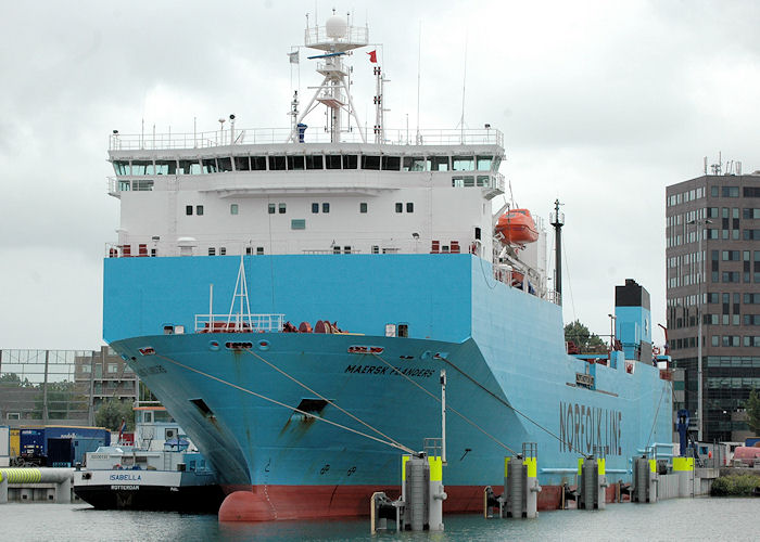 Photograph of the vessel  Maersk Flanders pictured in Vulcaanhaven, Rotterdam on 20th June 2010