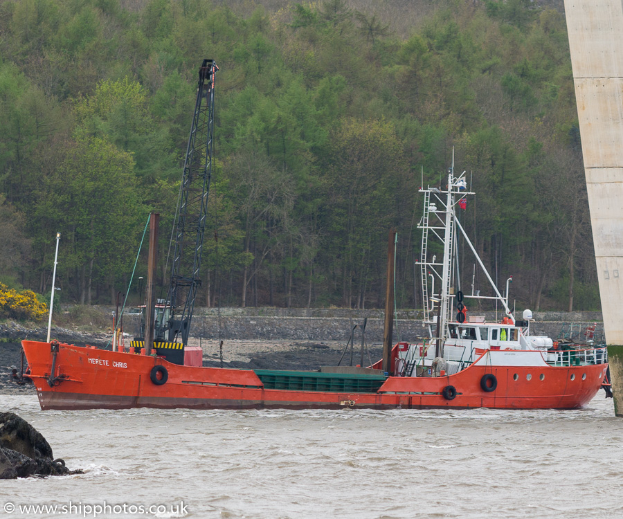 Photograph of the vessel  Merete Chris pictured at South Queensferry on 15th April 2017