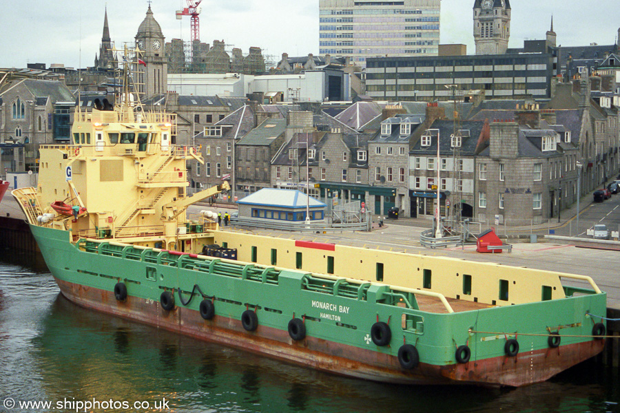 Photograph of the vessel  Monarch Bay pictured at Aberdeen on 12th May 2003