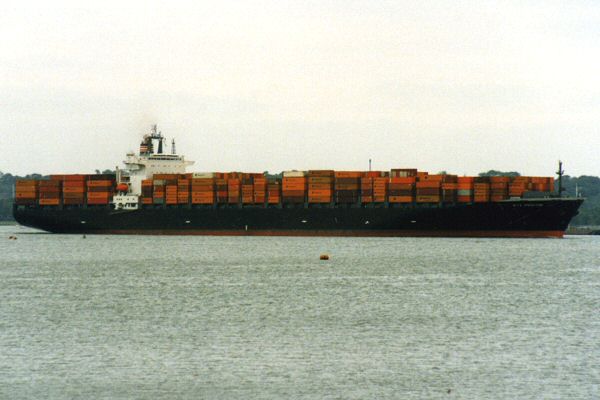 Photograph of the vessel  NYK Procyon pictured arriving in Southampton on 25th June 1995