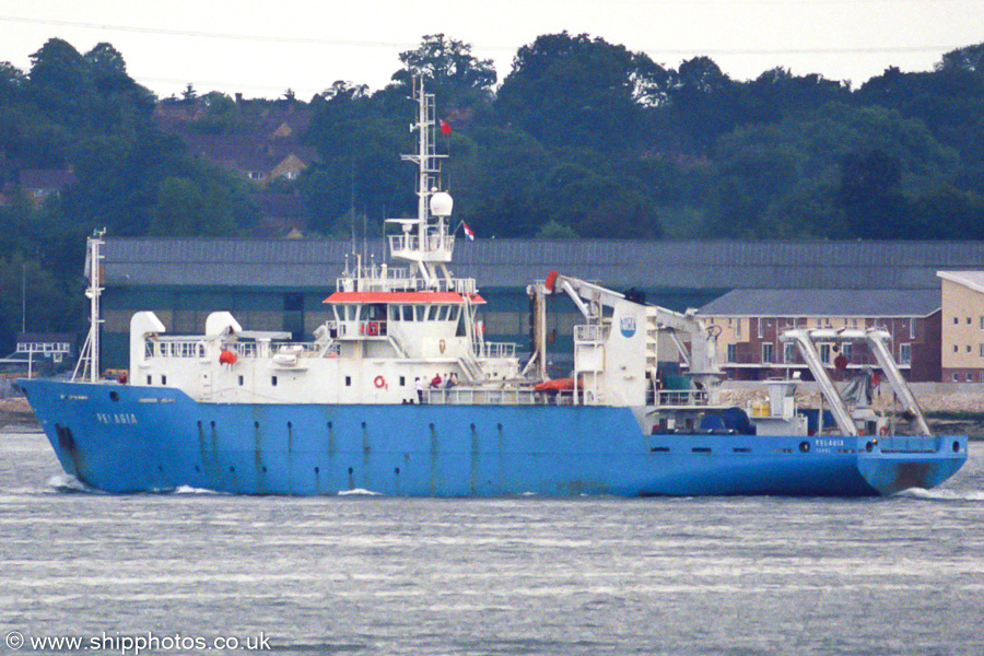 Photograph of the vessel rv Pelagia pictured departing Southampton on 23rd June 2002