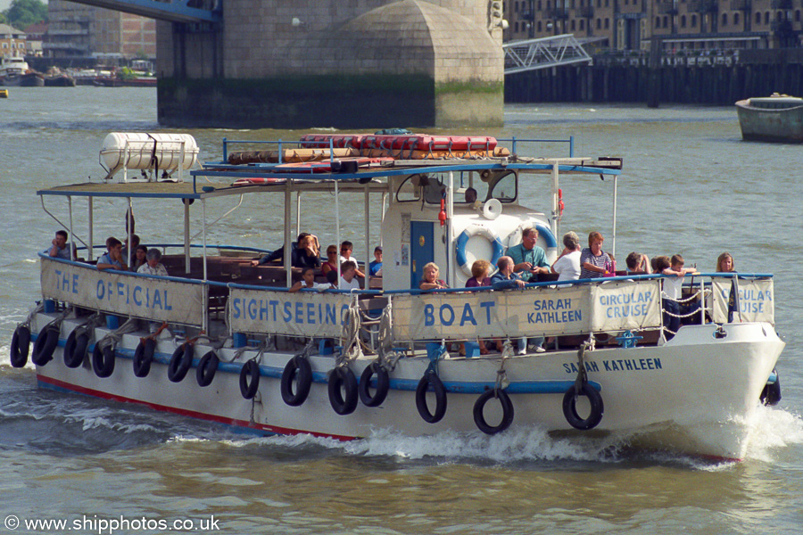 Photograph of the vessel  Sarah Kathleen pictured in London on 3rd September 2002