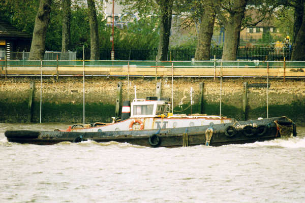 Photograph of the vessel  Scoundrel pictured passing Greenwich on 6th May 1998