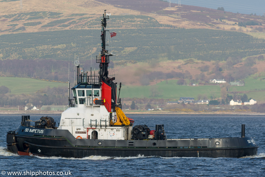 Photograph of the vessel  SD Impetus pictured passing Greenock on 23rd March 2017
