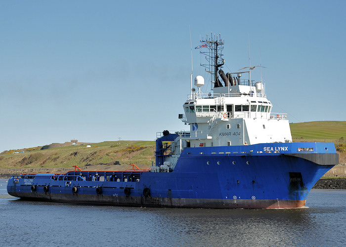 Photograph of the vessel  Sea Lynx pictured arriving at Aberdeen on 16th April 2012