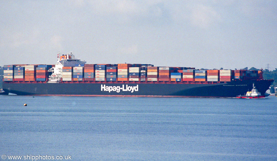 Photograph of the vessel  Shanghai Express pictured arriving at Southampton on 25th June 2002