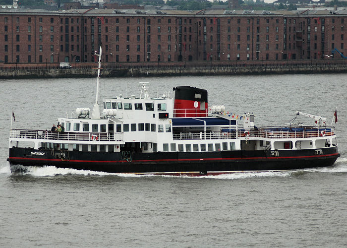 Photograph of the vessel  Snowdrop pictured on the River Mersey on 18th June 2006