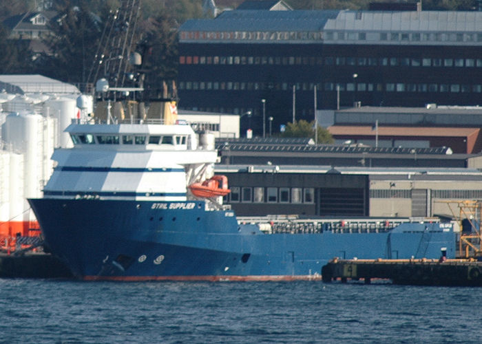 Photograph of the vessel  Stril Supplier pictured at Stavanger on 13th May 2005