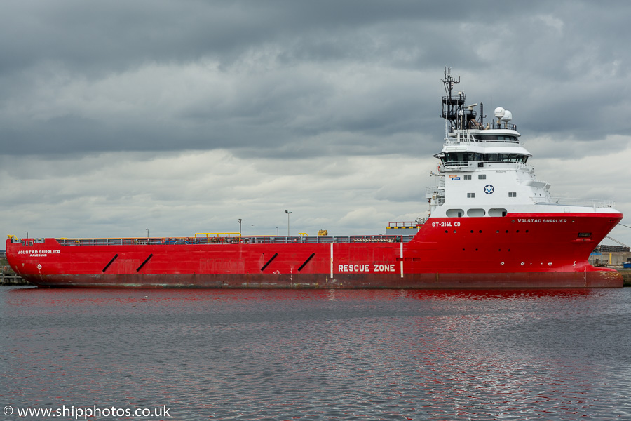 Photograph of the vessel  Volstad Supplier pictured at Leith on 14th April 2017