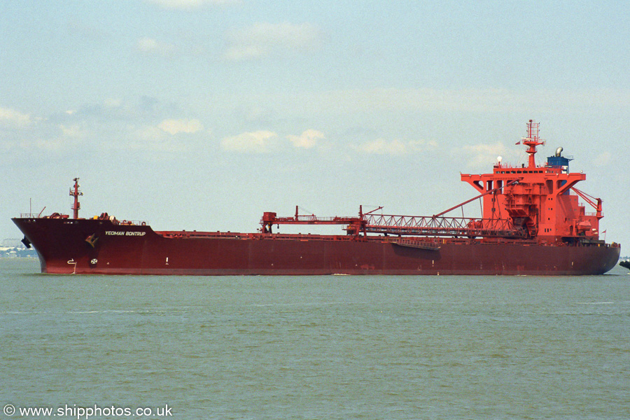 Photograph of the vessel  Yeoman Bontrup pictured approaching Thamesport on 16th August 2003