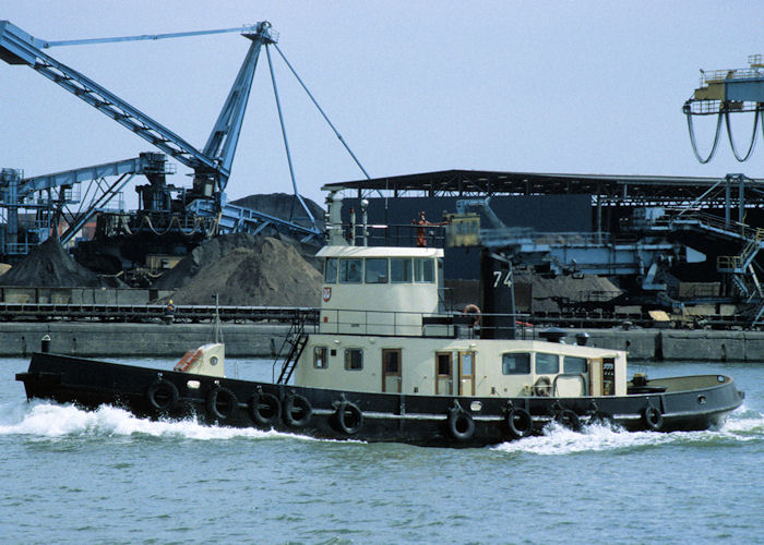 Photograph of the vessel  74 pictured in Antwerp on 19th April 1997