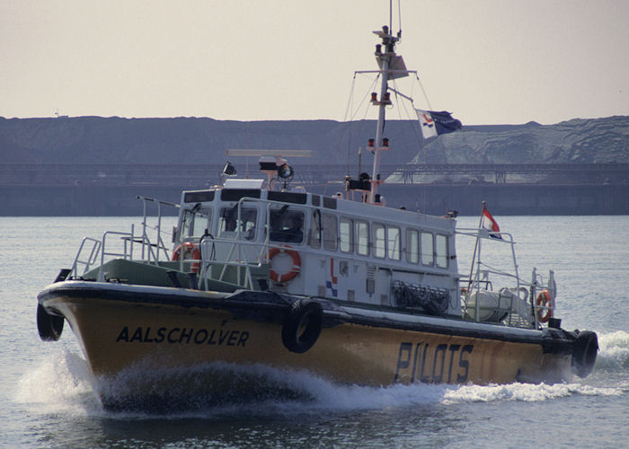 Photograph of the vessel pv Aalscholver pictured at Hoek van Holland on 14th April 1996