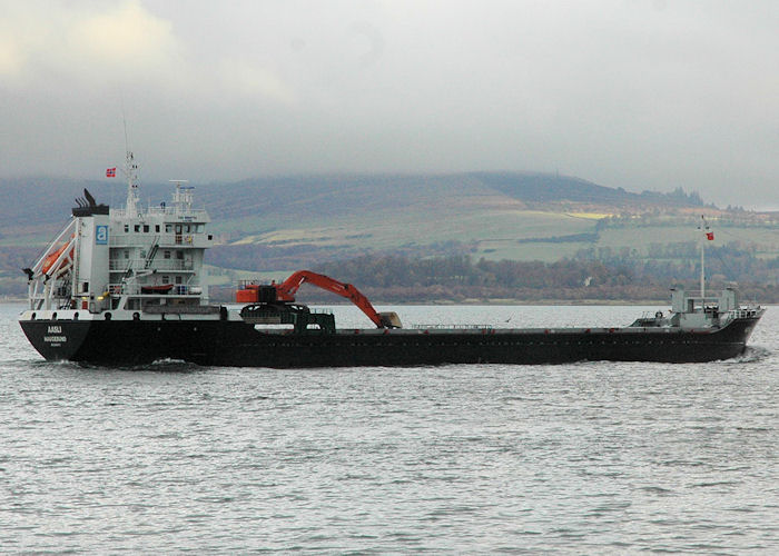 Photograph of the vessel  Aasli pictured passing Greenock on 20th November 2010