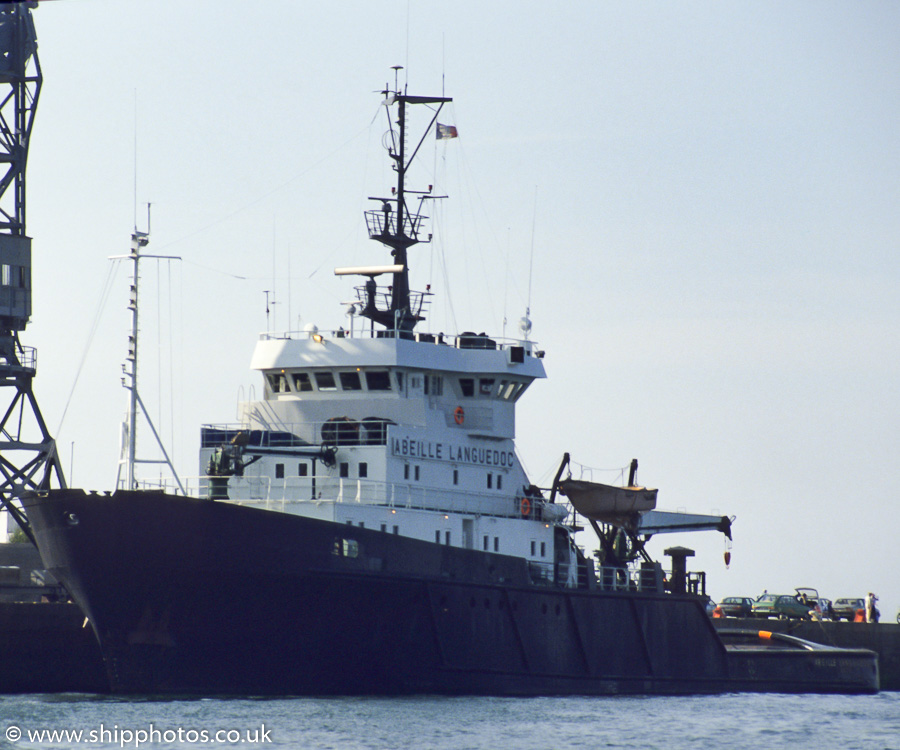 Photograph of the vessel  Abeille Languedoc pictured at Cherbourg on 24th August 1989