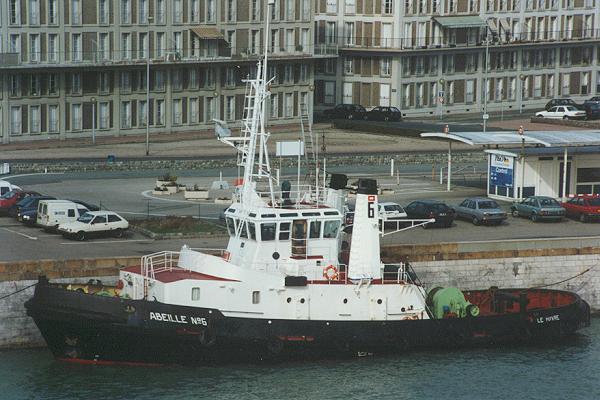 Photograph of the vessel  Abeille No. 6 pictured in Le Havre on 4th March 1994