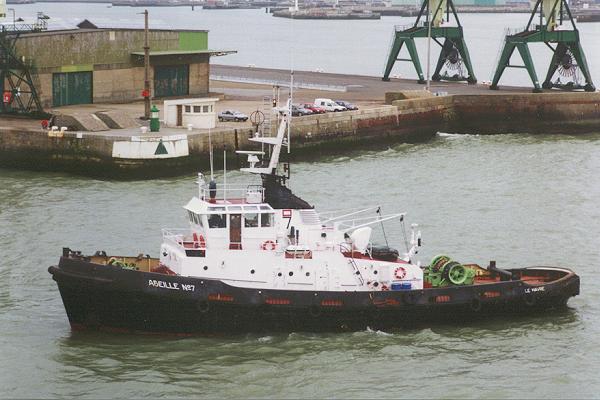 Photograph of the vessel  Abeille No. 7 pictured in Le Havre on 7th March 1994