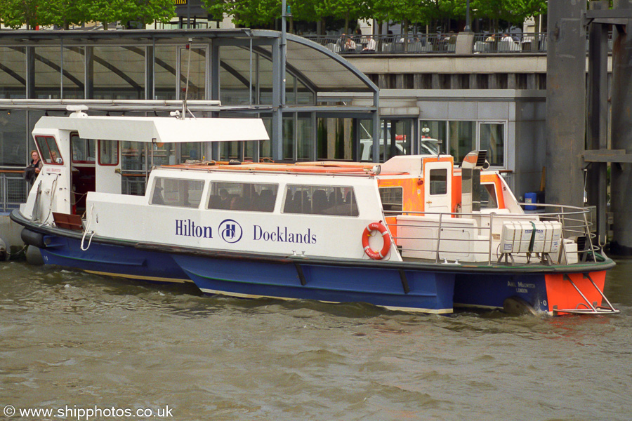 Photograph of the vessel  Abel Magwitch pictured at Canary Wharf on 22nd April 2002