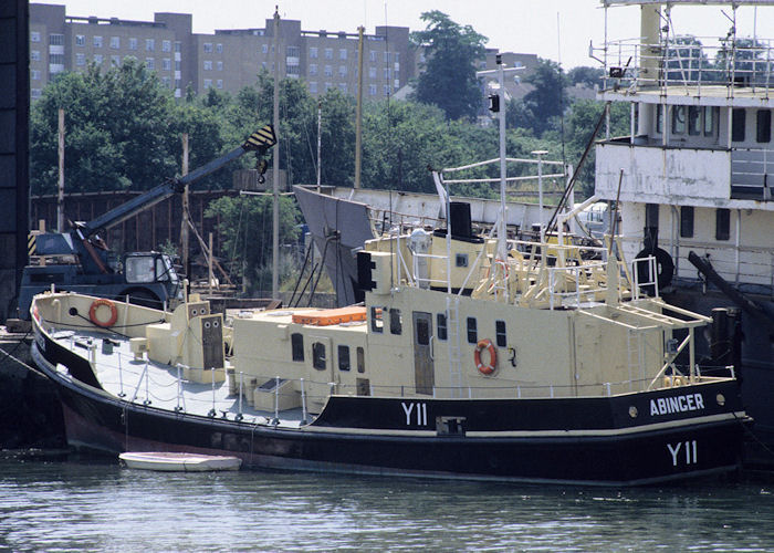 Abinger pictured laid up in Southampton on 21st July 1996