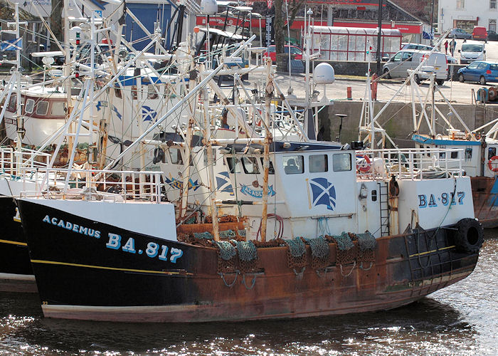 Photograph of the vessel fv Academus pictured at Kirkcudbright on 4th April 2010