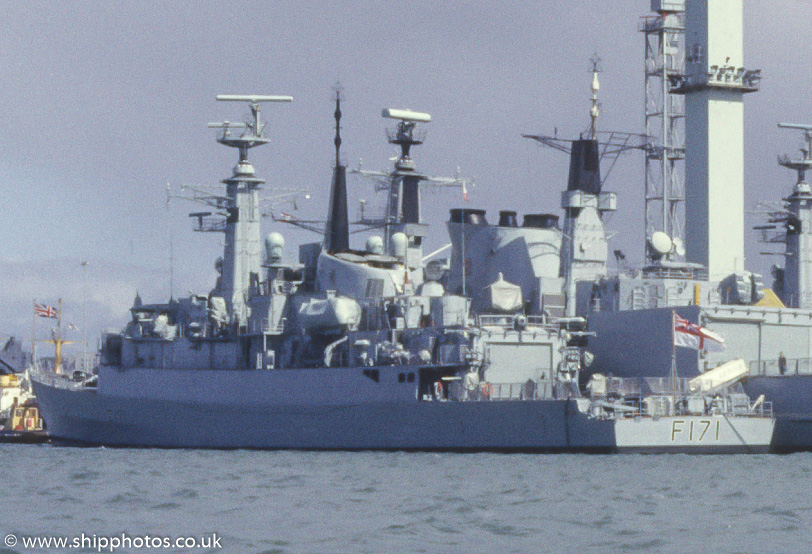 Photograph of the vessel HMS Active pictured in Devonport Naval Base on 20th April 1987